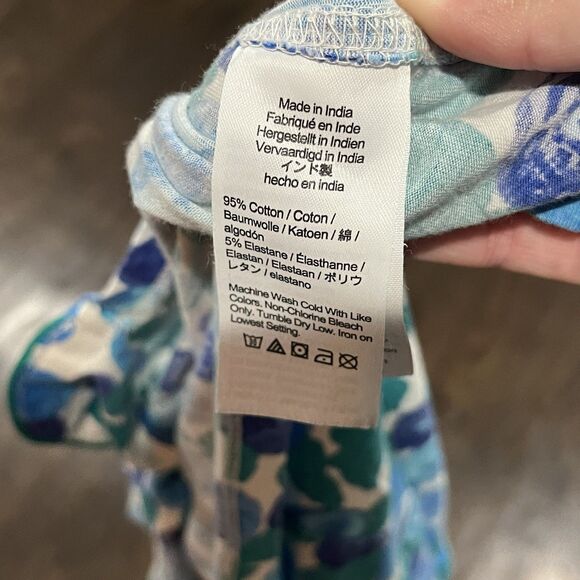 J Crew Pajama Short Set Women’s Medium Blueberry Floral Button Up Novelty - Picture 9 of 10